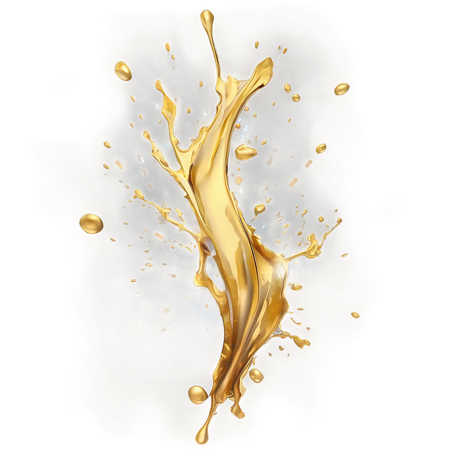 Abstract Golden Splash Artwork Png 06282024