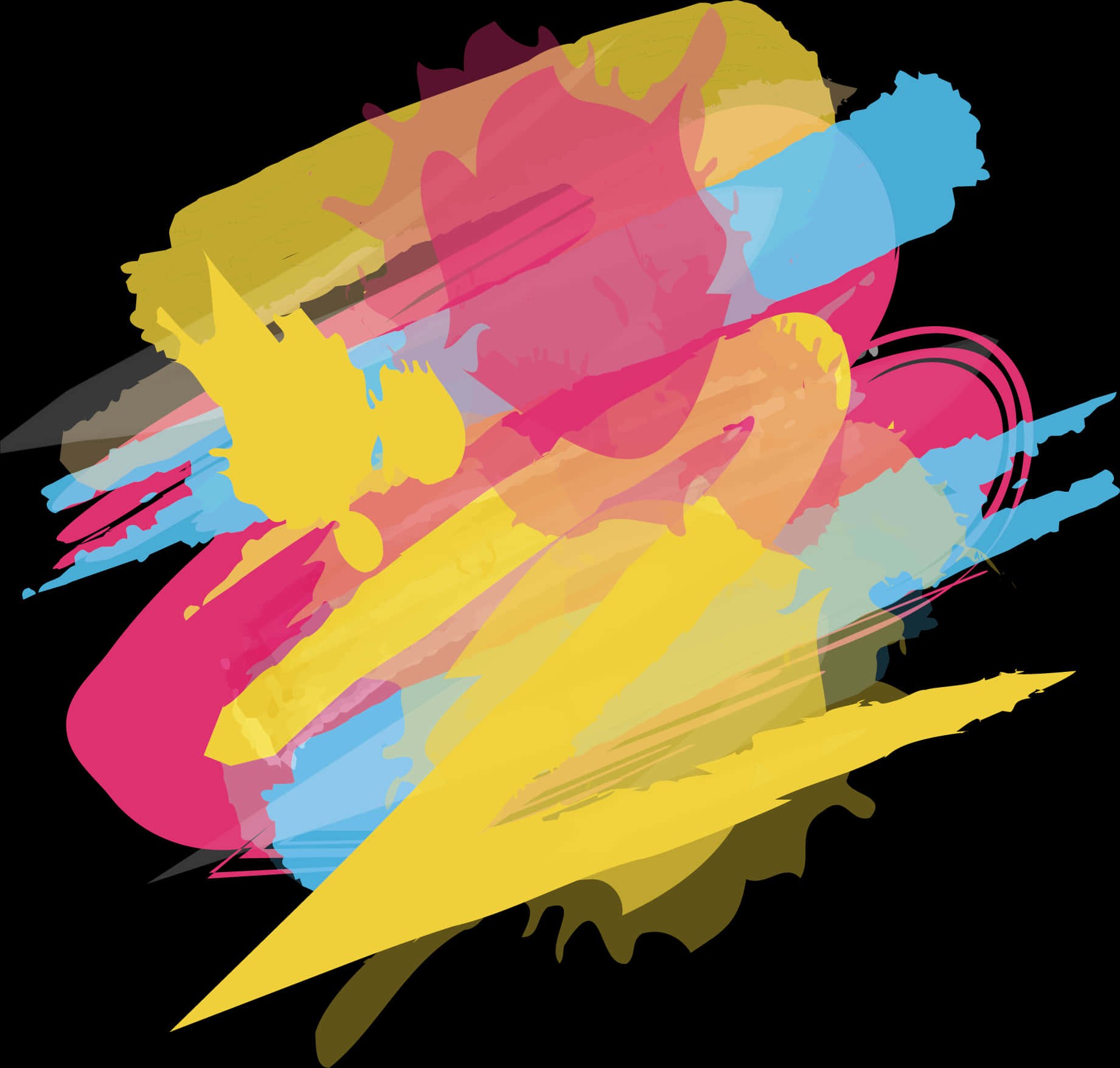 Abstract_ Graffiti_ Style_ Artwork PNG with transparent background