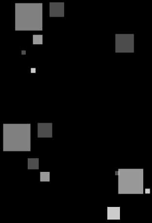 Abstract Gray Squareson Black Background PNG with transparent background