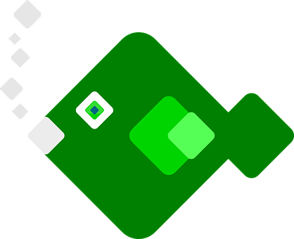 Abstract Green Fish Icon