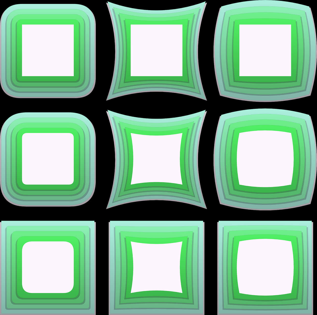 Abstract Green Frames Array