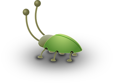Abstract Green Insect Illustration PNG with transparent background
