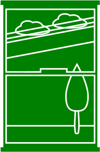 Abstract Green Landscape Line Art