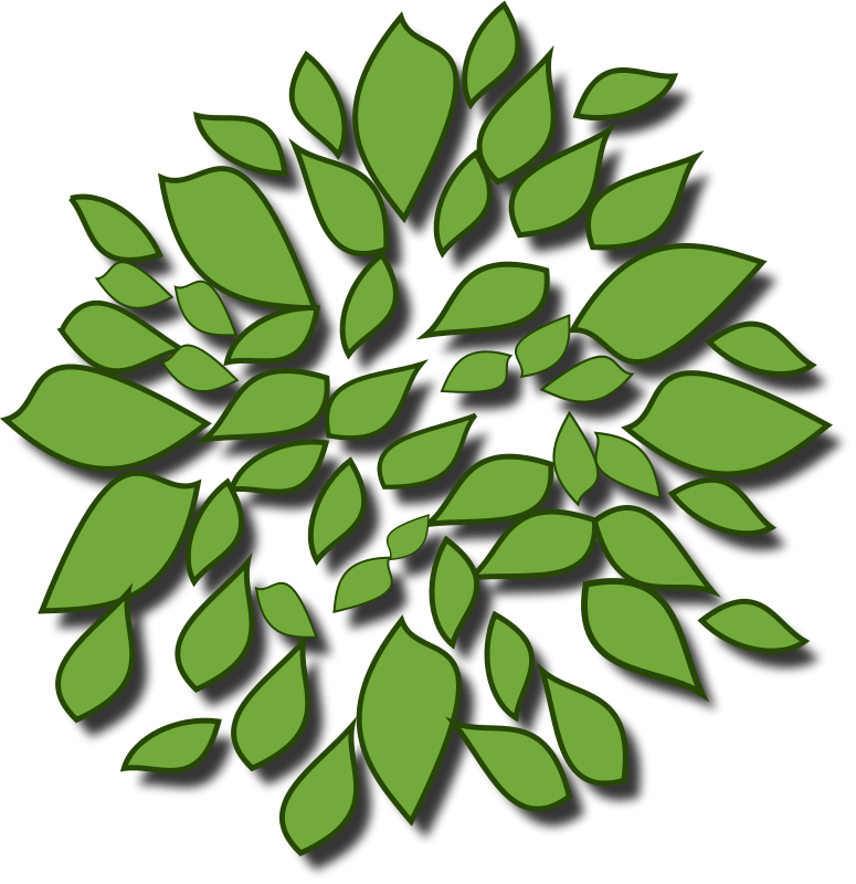 Abstract Green Leaf Design