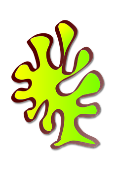 Abstract Green Splash Art PNG with transparent background