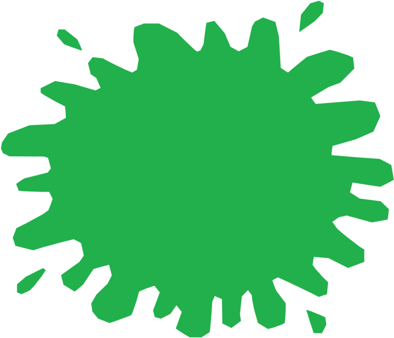 Abstract Green Splash Shape