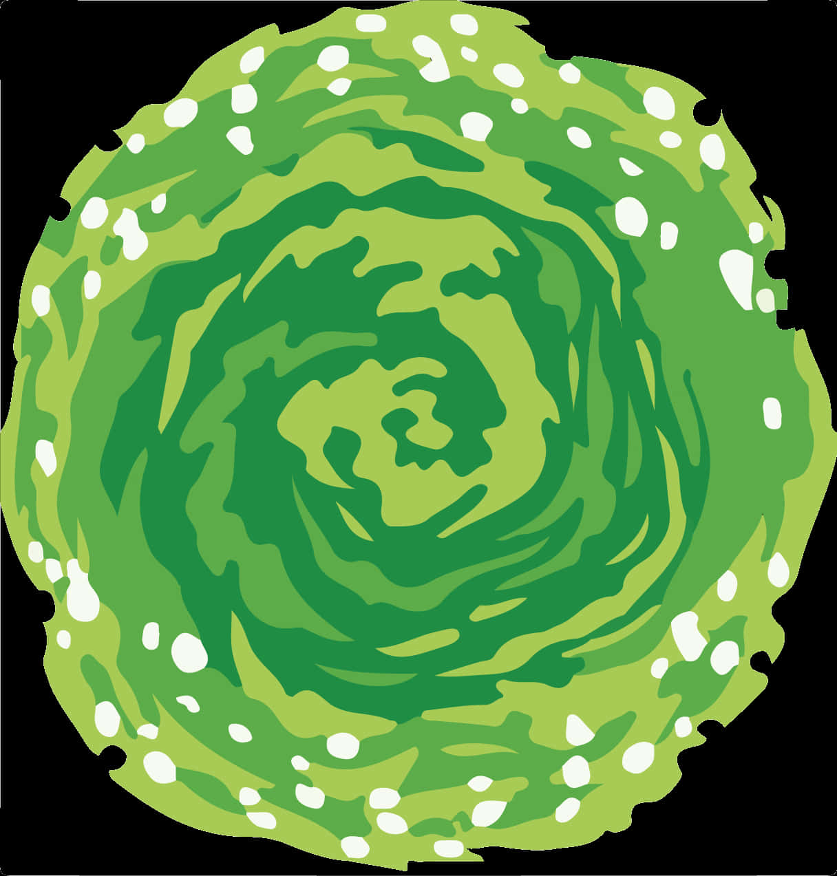 Abstract Green Swirl Pattern