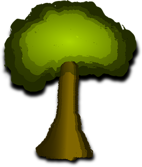 Abstract Green Tree Illustration