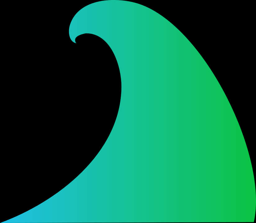 Abstract Green Wave Graphic PNG image with a transparent background, free high-resolution download