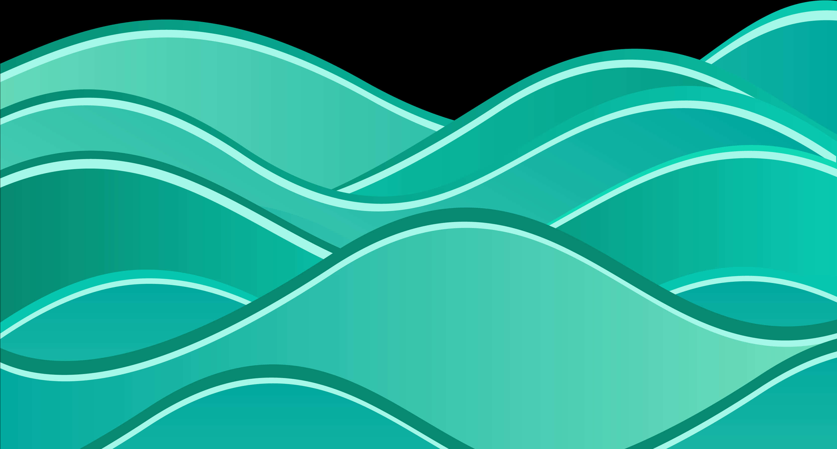 Abstract Green Waves Background PNG image with a transparent background, free high-resolution download