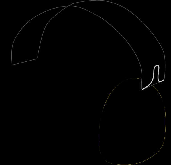 Abstract Headphones Outline PNG with transparent background