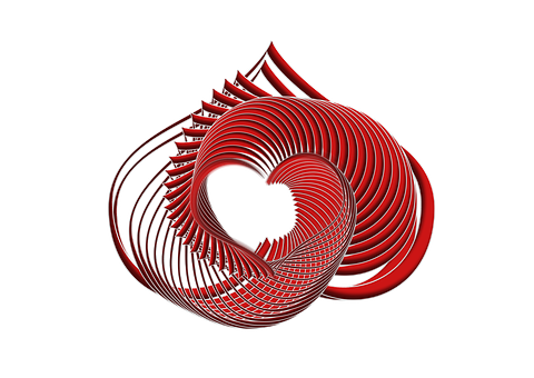 Abstract Heart Artwork