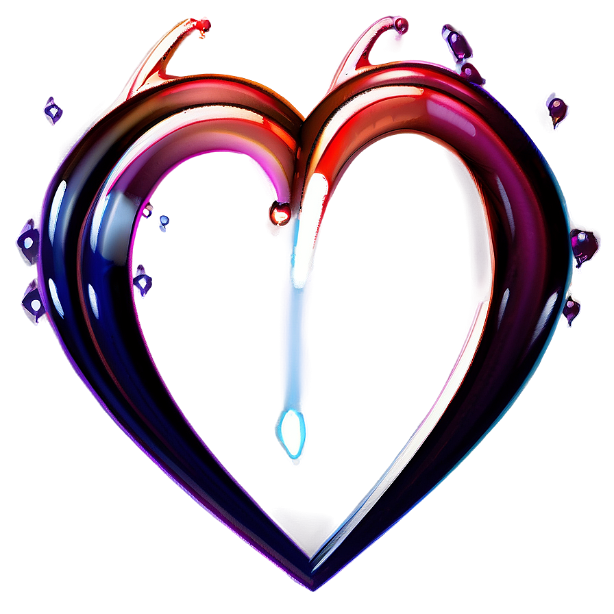 Abstract Heart Doodle PNG bat PNG image with a transparent background, free high-resolution download