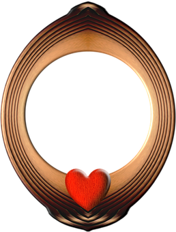 Abstract Heart Frame Valentines PNG with transparent background