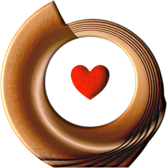 Abstract Heart Valentine Art PNG with transparent background