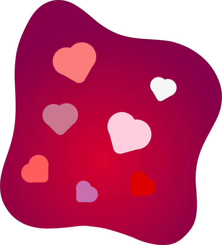 Abstract Hearts Background PNG with transparent background