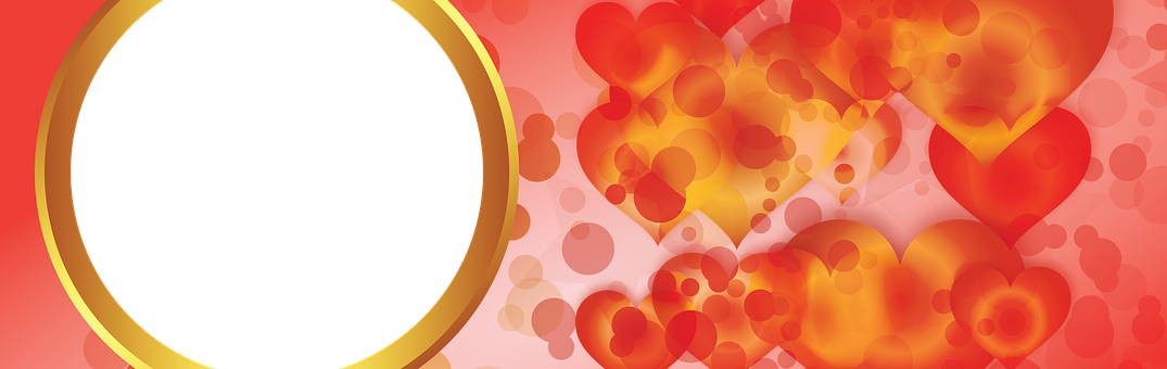 Abstract Hearts Background Banner PNG with transparent background