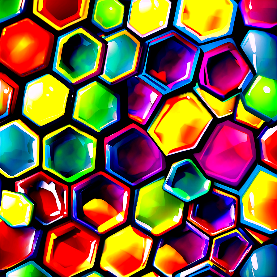 Abstract Hexagon Pattern Png 06202024