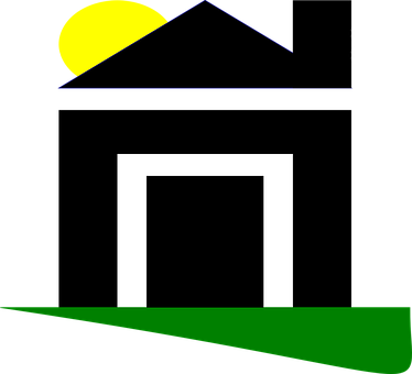 Abstract Home Under Moonlight PNG with transparent background