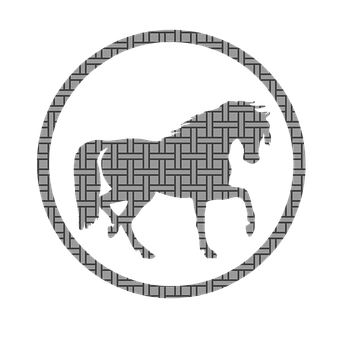 Abstract Horse Silhouette Against Brick Wall Background PNG with transparent background
