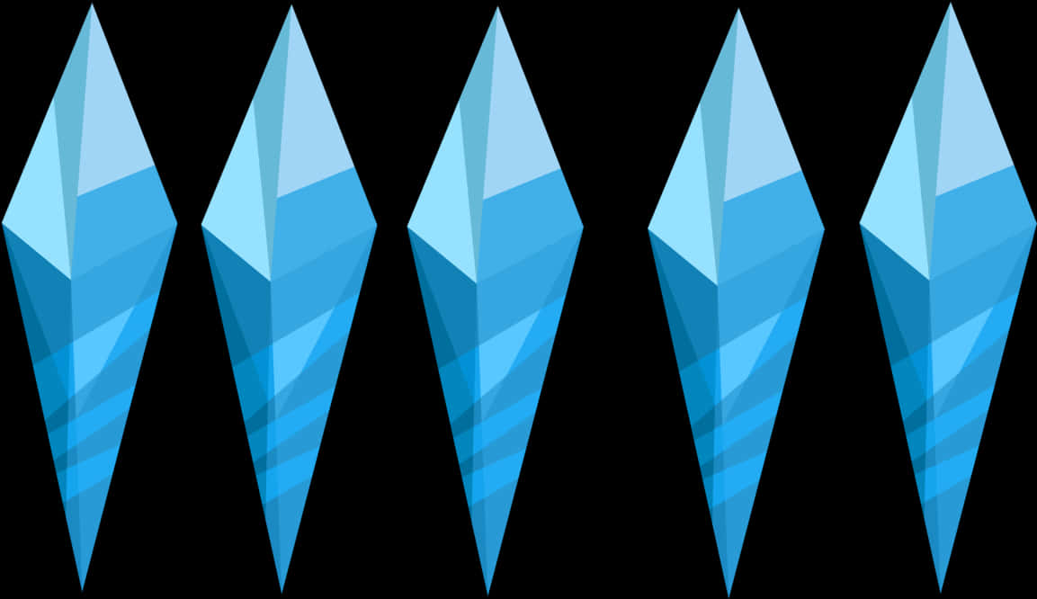 Abstract Ice Crystals Vector PNG with transparent background