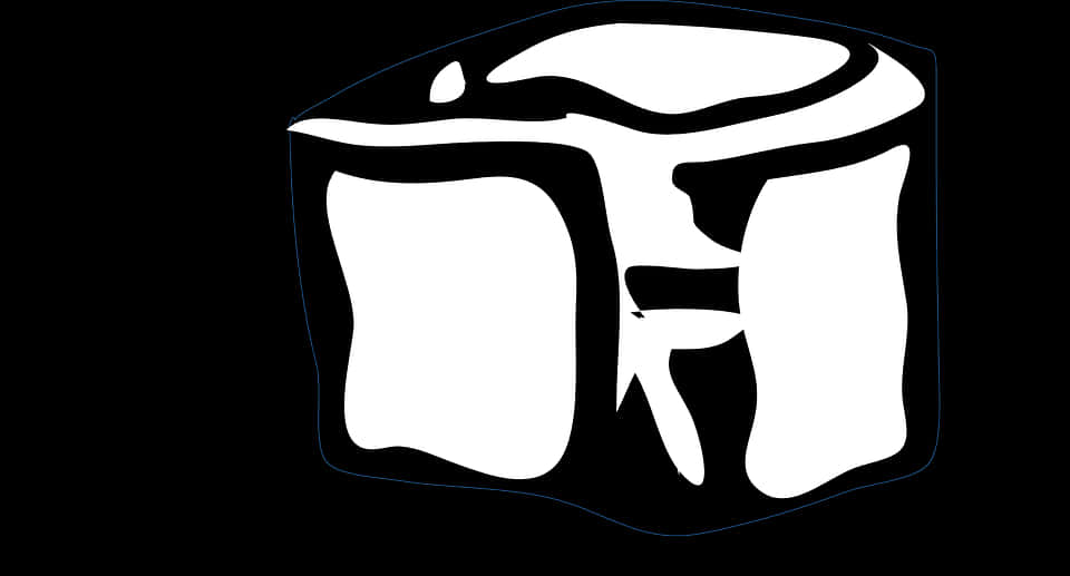 Abstract Ice Cube Graphic PNG with transparent background