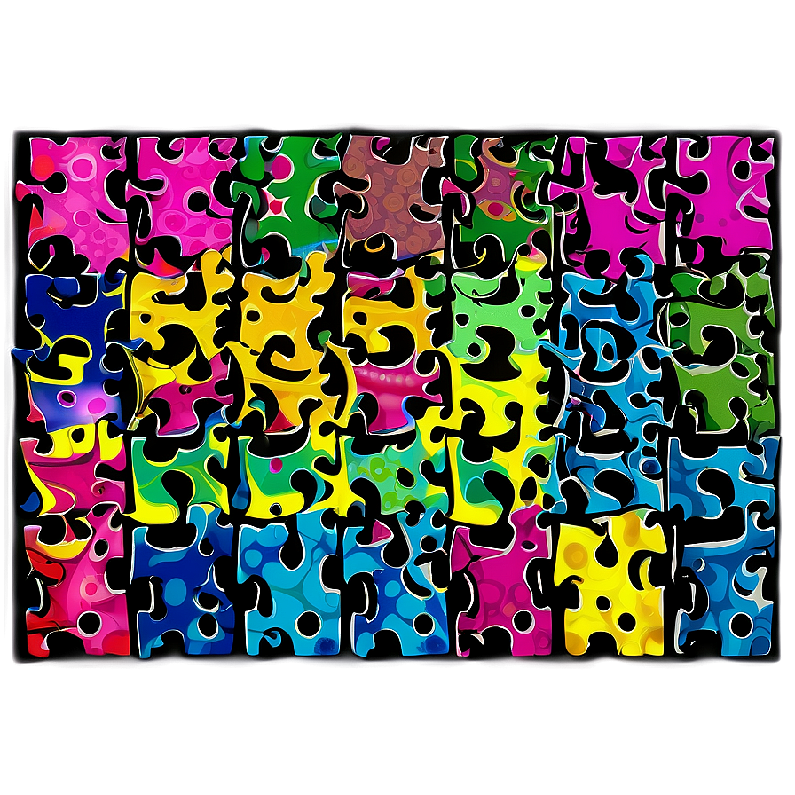 Abstract Jigsaw Design Png 54