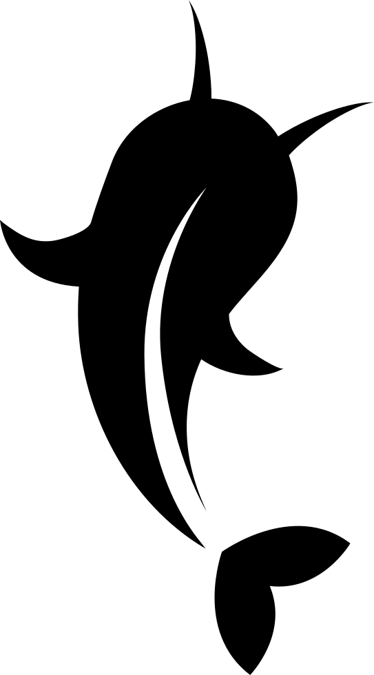 Abstract Koi Fish Silhouette