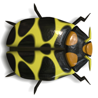 Abstract Ladybug Artwork PNG with transparent background