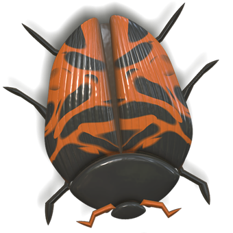 Abstract Ladybug Design PNG with transparent background