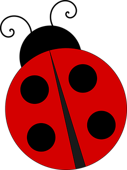 Abstract Ladybug Graphic PNG with transparent background