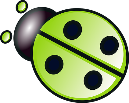Abstract Ladybug Illustration PNG with transparent background
