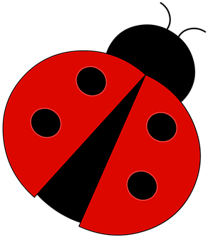 Abstract Ladybug Split Graphic