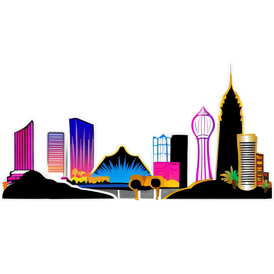 Abstract Las Vegas Skyline Png Qqk66