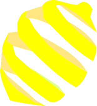 Abstract Lemon Peel Twists PNG with transparent background