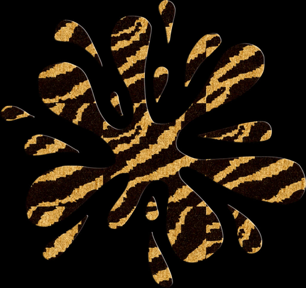 Abstract Leopard Print Splash PNG with transparent background