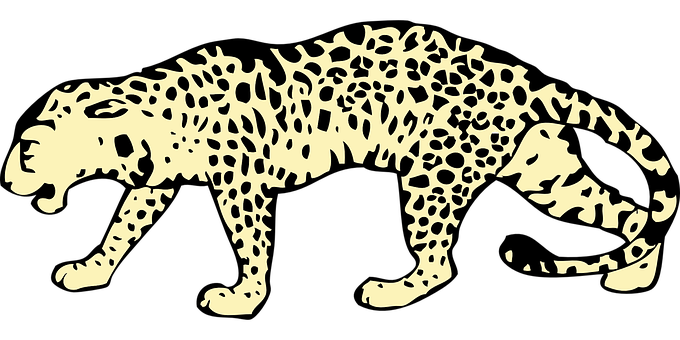 Abstract Leopard Silhouette Art PNG with transparent background