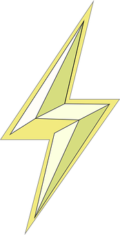 Abstract Lightning Bolt Graphic PNG with transparent background