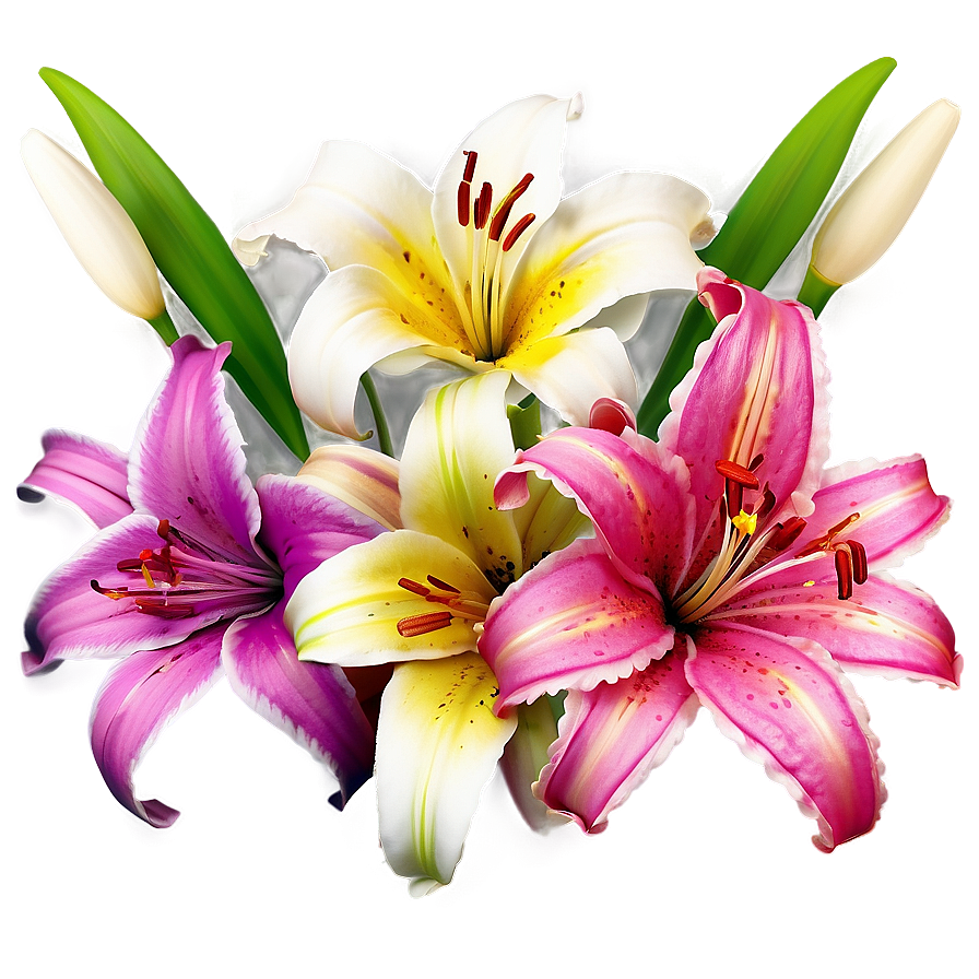 Abstract Lilies Art Png Rgi