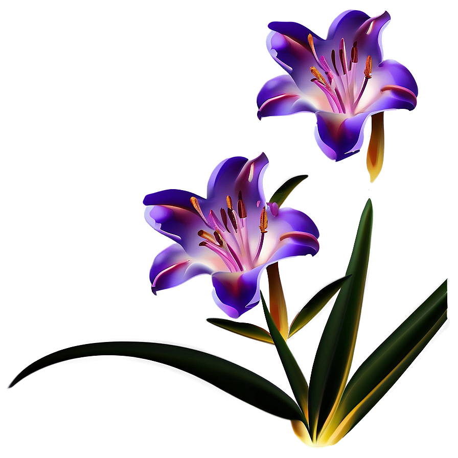 Abstract Lilies Art Png Vny