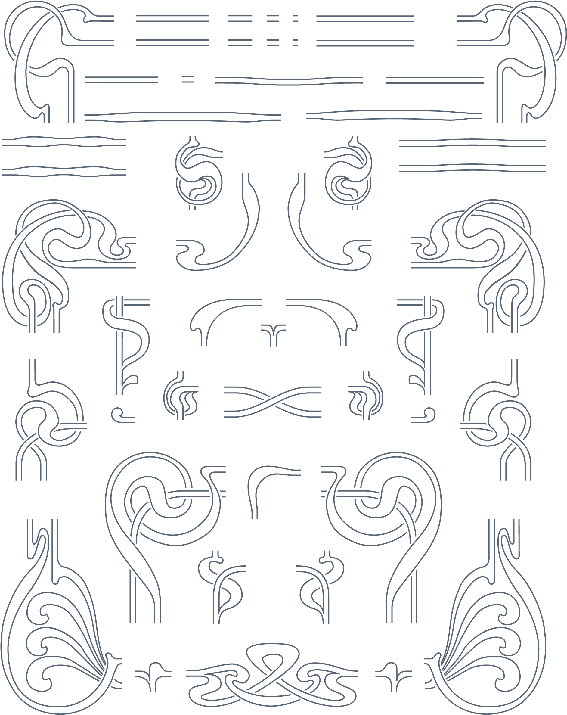 Art Nouveau Line Border, HD Png Download PNG with transparent background