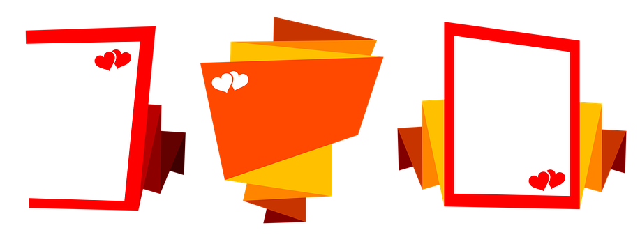 Abstract Love Cards Vector PNG with transparent background