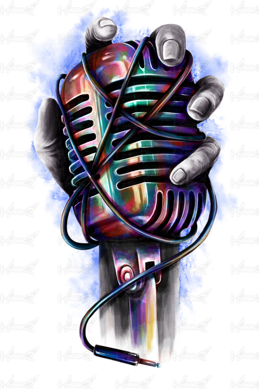 Microphone Man Shirts , Png Download - Art Music T Shirt Design, Transparent Png PNG with transparent background