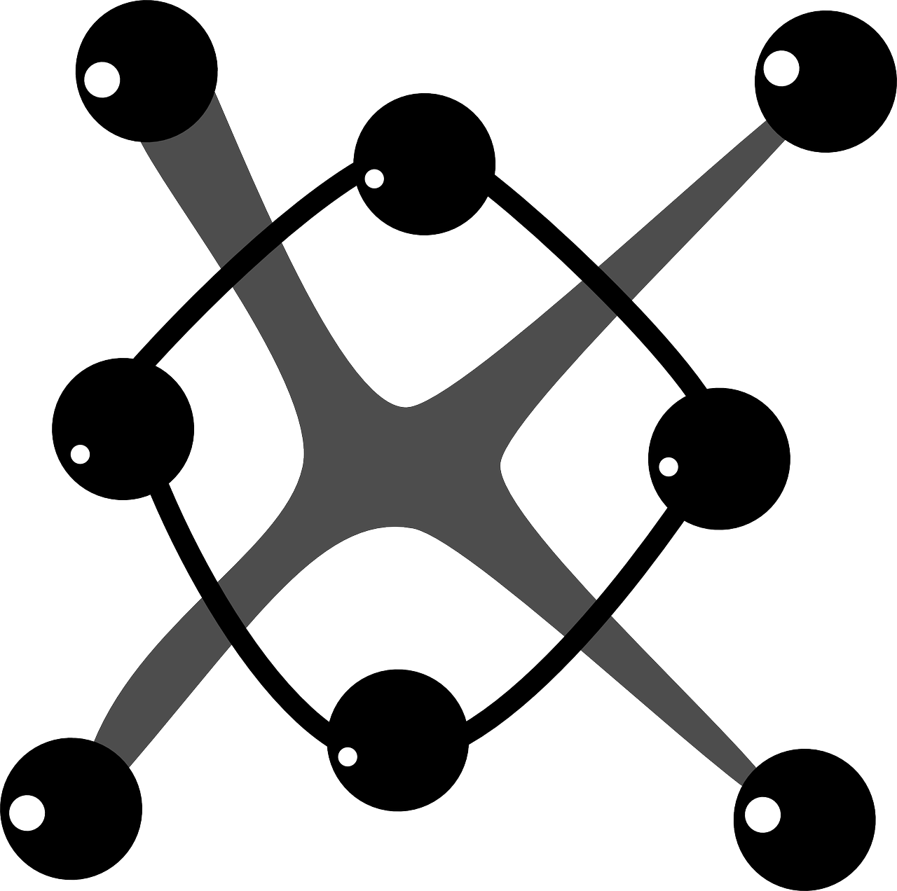 Abstract Molecule Structure Graphic