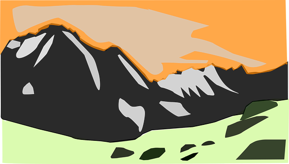 Abstract Mountain Landscape