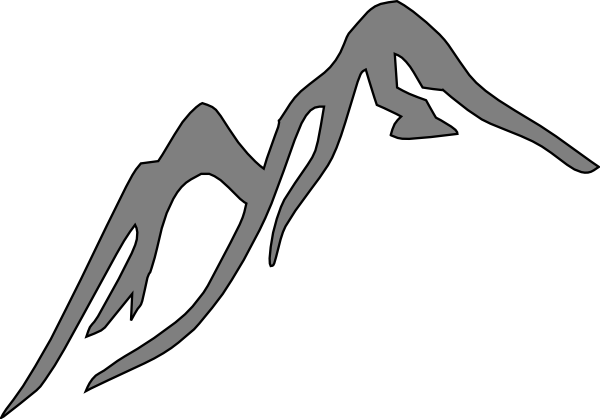 Mountain Ridge Clipart Transparent - Grey Mountain Clip Art PNG with transparent background