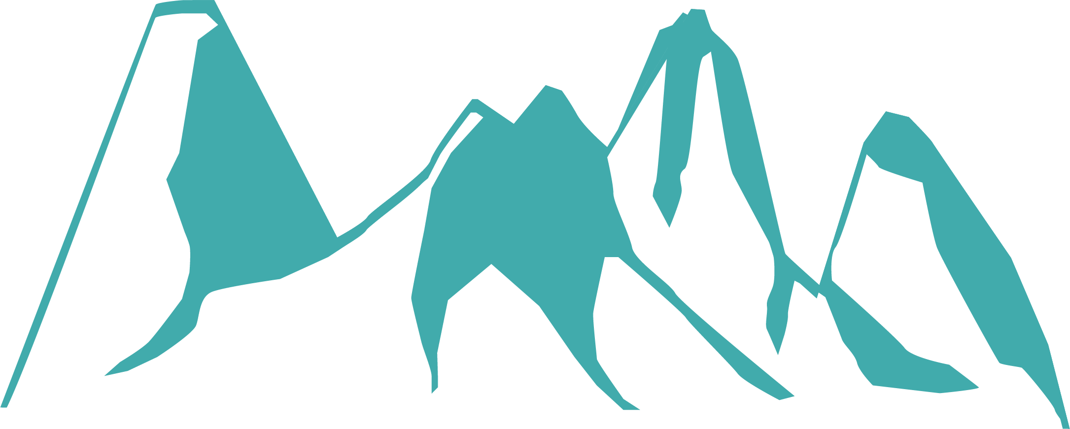 Beautiful Mountain Drawing Silhouette - Mountain Vector Png PNG with transparent background