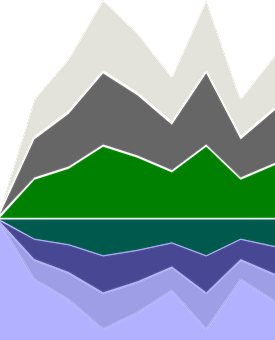 Abstract Mountain Reflections PNG with transparent background