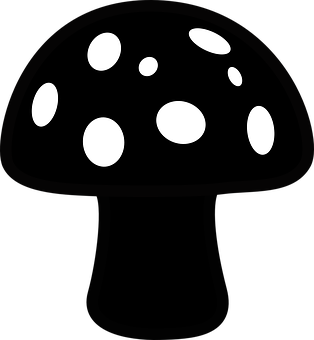 Abstract Mushroom Silhouette PNG with transparent background
