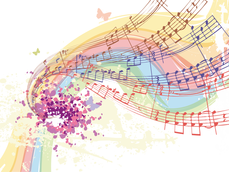 Abstract Musical Explosion Vector PNG with transparent background